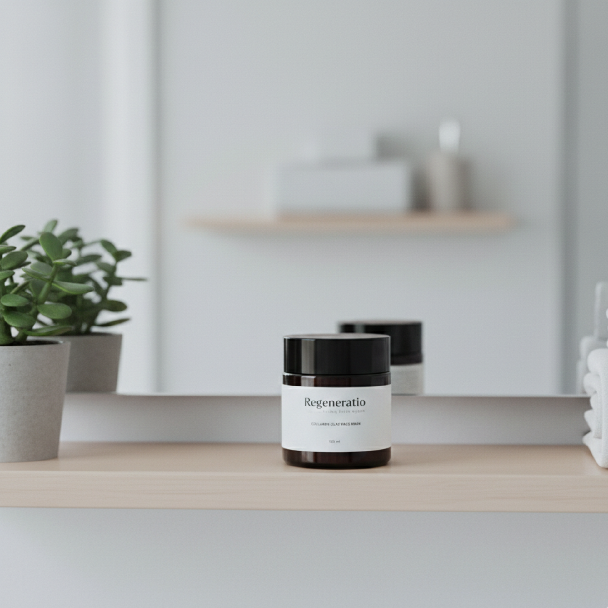 Regeneratio collagen clay mask on shelf for South African skincare