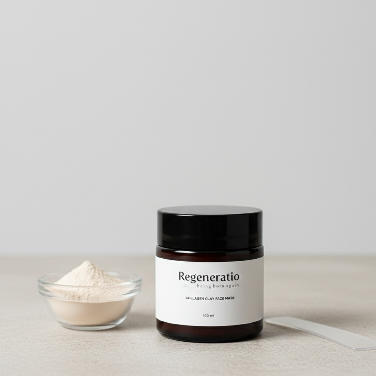 Regeneratio collagen clay mask texture with natural clay ingredients