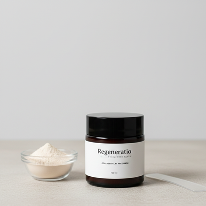Regeneratio collagen clay mask texture with natural clay ingredients