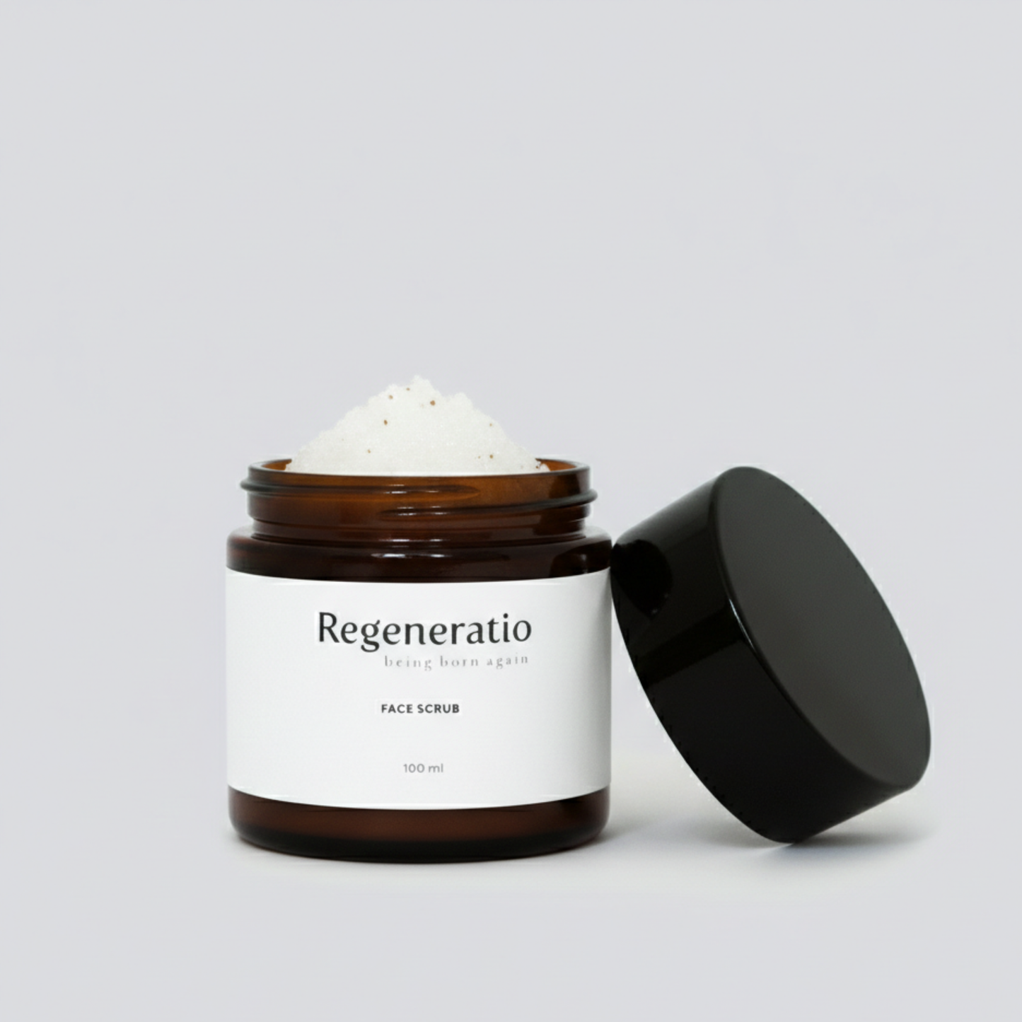 Regeneratio face scrub with sugar for gentle exfoliating skincare