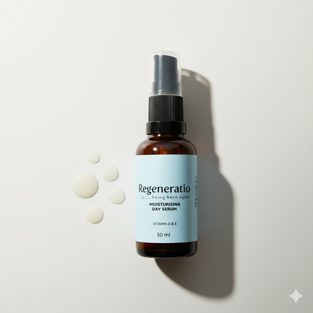 Regeneratio moisturising day serum lifestyle image for glowing-looking skin