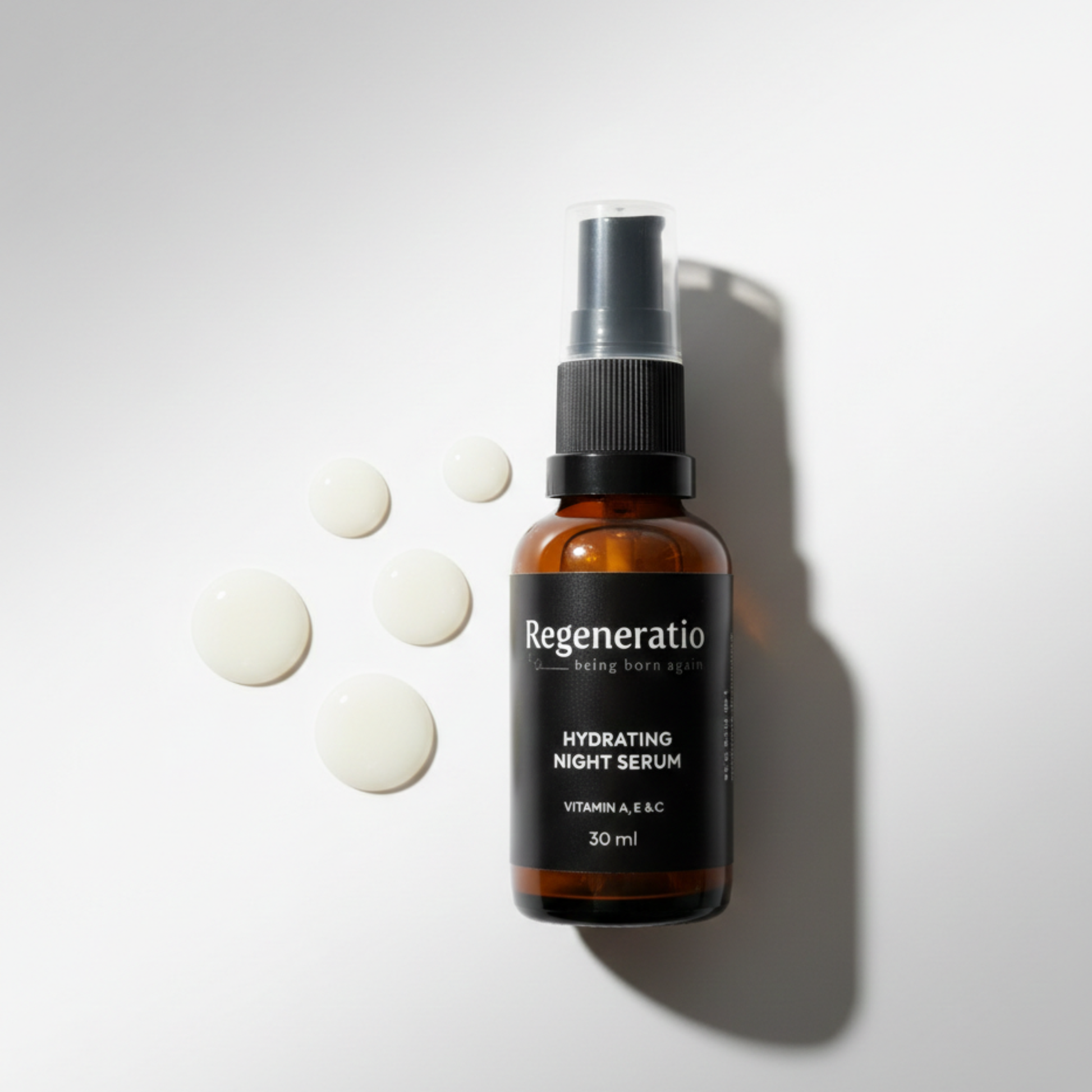 Regeneratio hydrating night serum with droplets for dry and dull skin