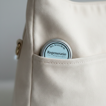 Regeneratio lip balm in bag for everyday natural lip care