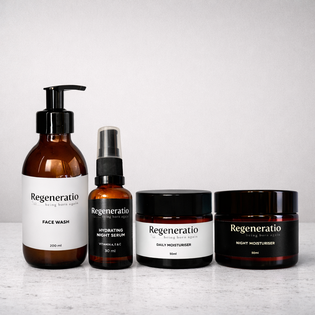 Regeneratio Reset hydrating skincare routine kit with snail mucin products